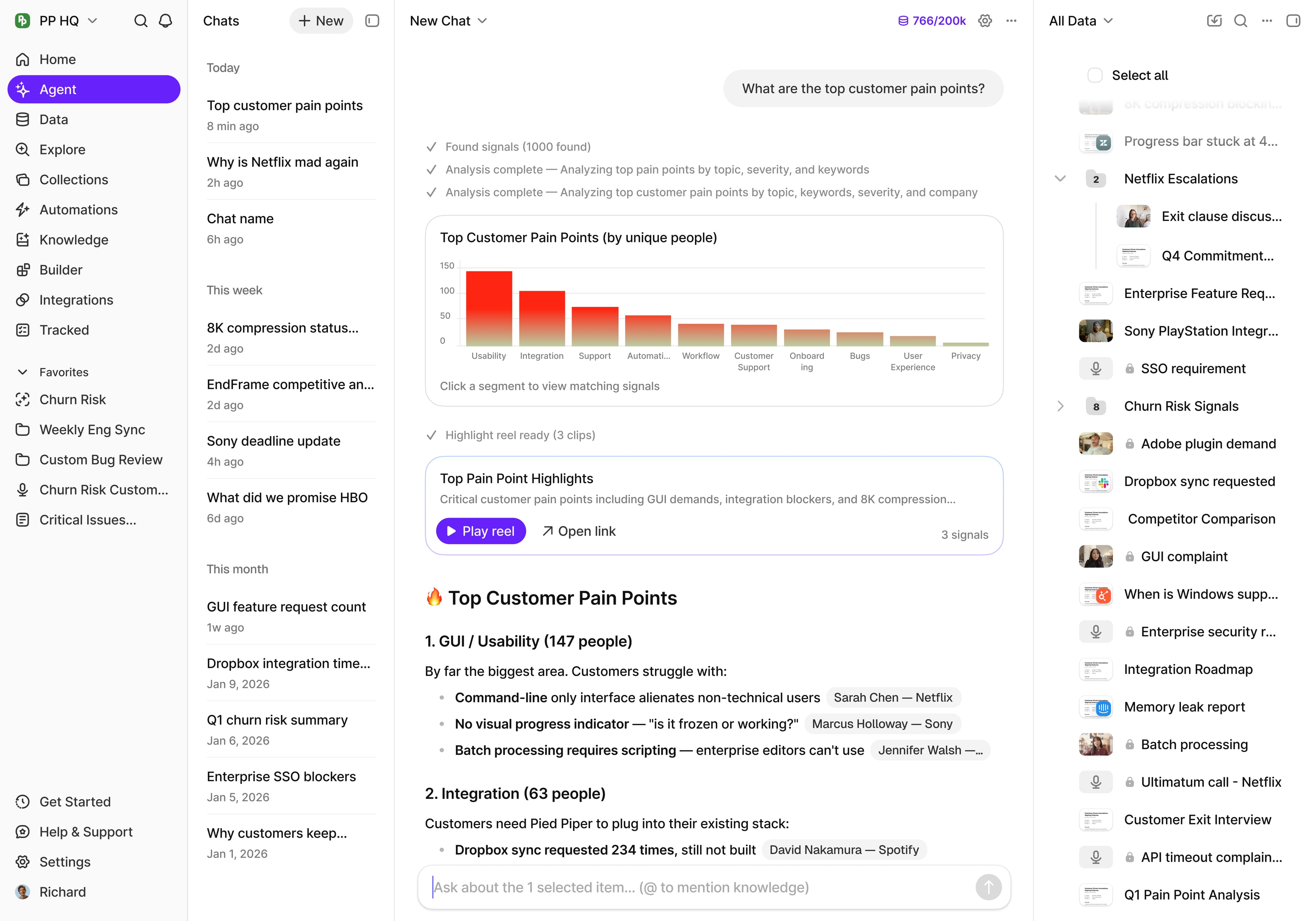 BuildBetter chat interface