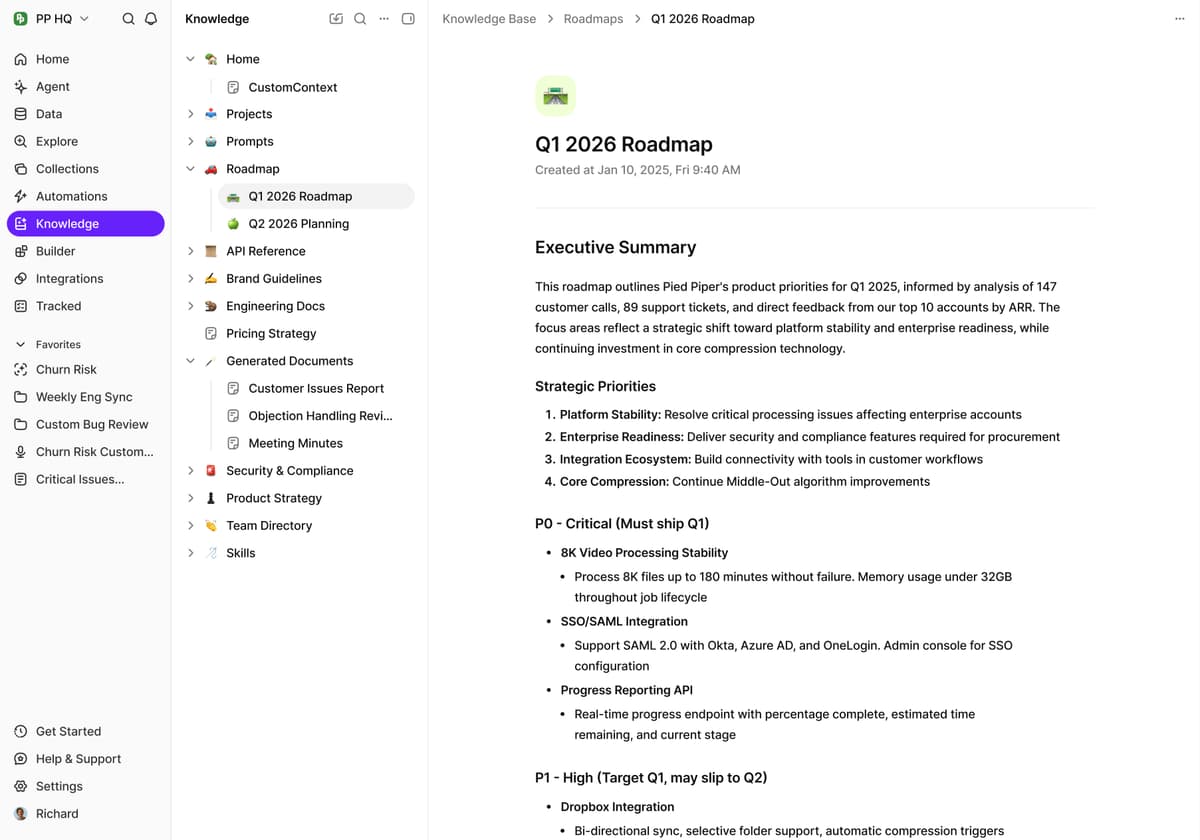 Knowledge & Workflows in BuildBetter